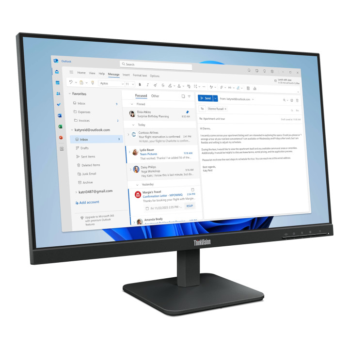 Lenovo ThinkVision S24-4e Moniteur — vue 4