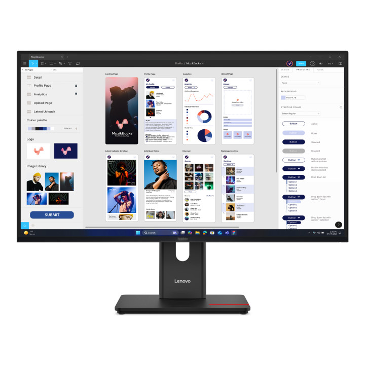 Lenovo ThinkVision T32UD-40 Moniteur — vue 1