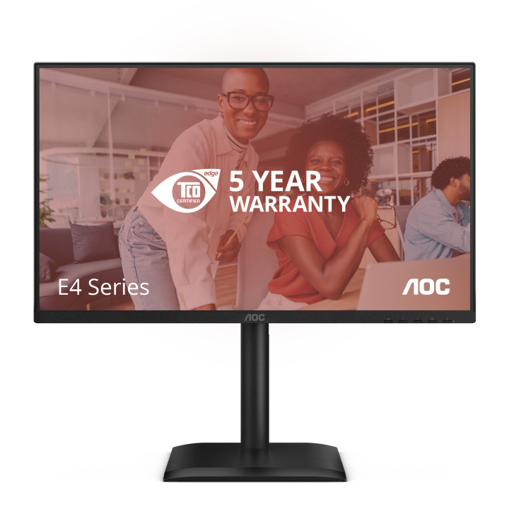 AOC 24E4U écran plat de PC 60,5 cm (23.8") 1920 x 1080 pixels Full HD LED Noir — vue 1