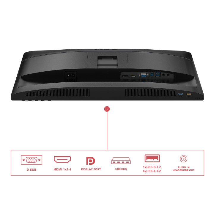 AOC 24E4U écran plat de PC 60,5 cm (23.8") 1920 x 1080 pixels Full HD LED Noir — vue 5