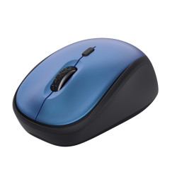 Trust Yvi+ — Souris sans fil récepteur USB, bleue