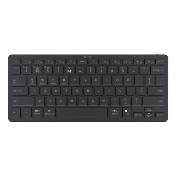 Trust Nado II clavier maison/bureau USB + Bluetooth AZERTY Français Noir — vue 2