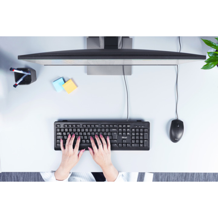 Trust TK-150 clavier Bureau USB Français Noir — vue 2