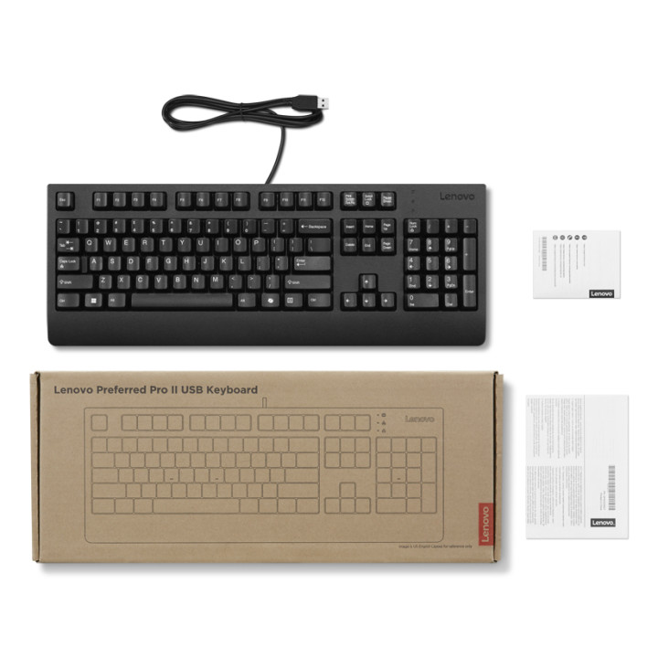 Lenovo Preferred Pro II USB Keyboard-French clavier maison/bureau Français Noir — vue 4