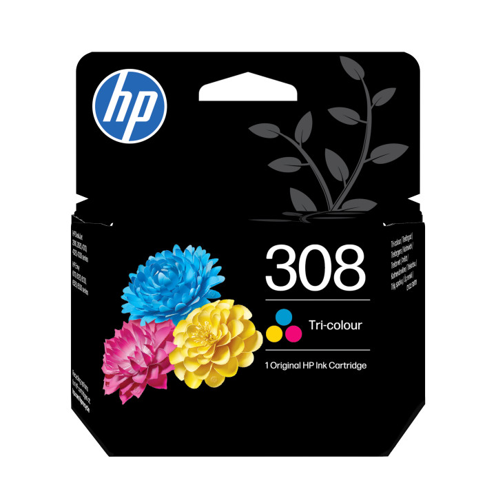 HP 308 Cartouche d’encre authentique Trois couleurs — vue 1