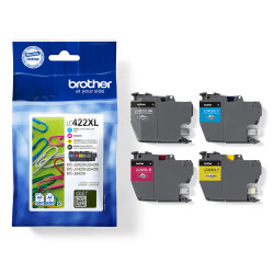 Brother LC422XLVAL — Pack de 4 cartouches d'encre XL (noir, cyan, magenta, jaune)