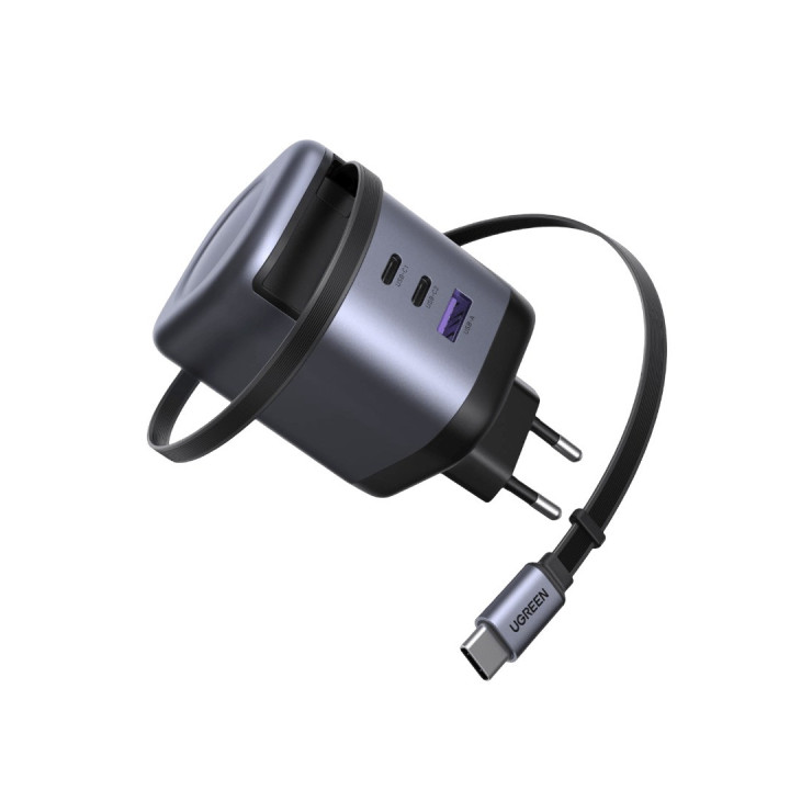 UGREEN Nexode 100 W — chargeur avec câble rétractable