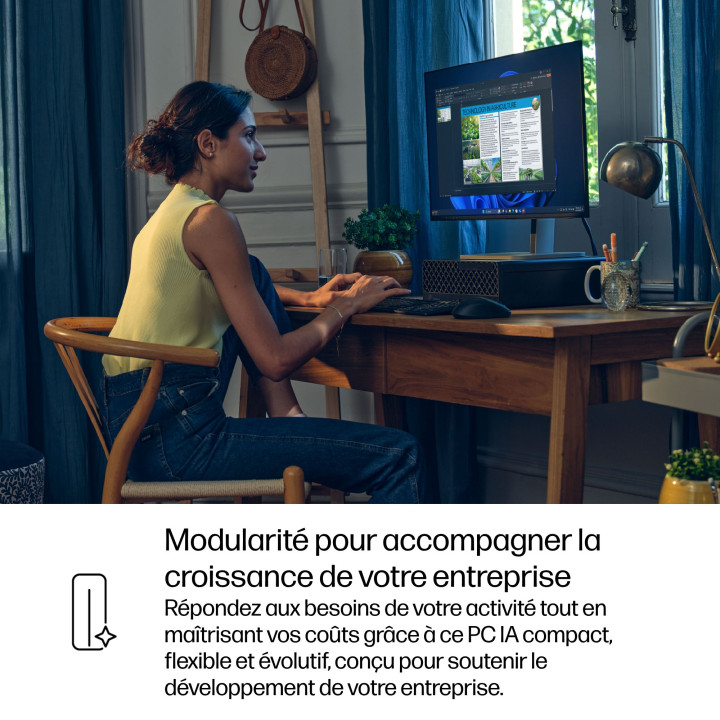 HP ProDesk 4 SFF G1i Desktop AI PC Intel Core Ultra 5 225 24 Go DDR5-SDRAM 512 Go SSD Windows 11 Pro Noir — vue 5