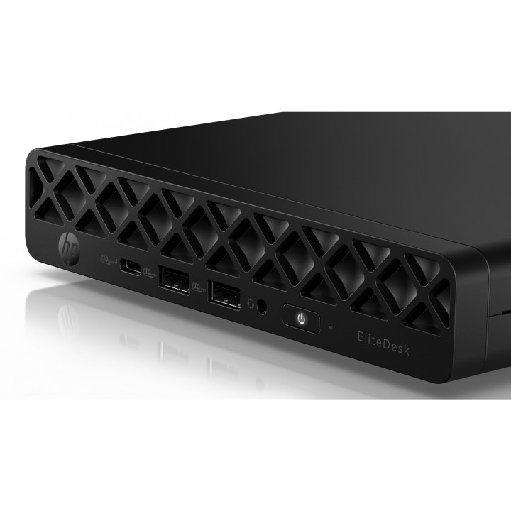 HP EliteDesk 8 Mini G1a AMD Ryzen™ 5 220 24 Go DDR5-SDRAM 512 Go SSD Windows 11 Pro Mini PC Noir — vue 2