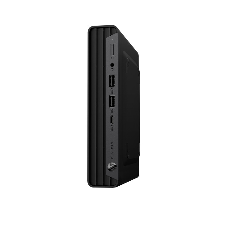 HP Pro Mini 400 G9 Intel® Core™ i7 i7-14700T 8 Go DDR4-SDRAM 256 Go SSD Windows 11 Pro Mini PC Noir — vue 3