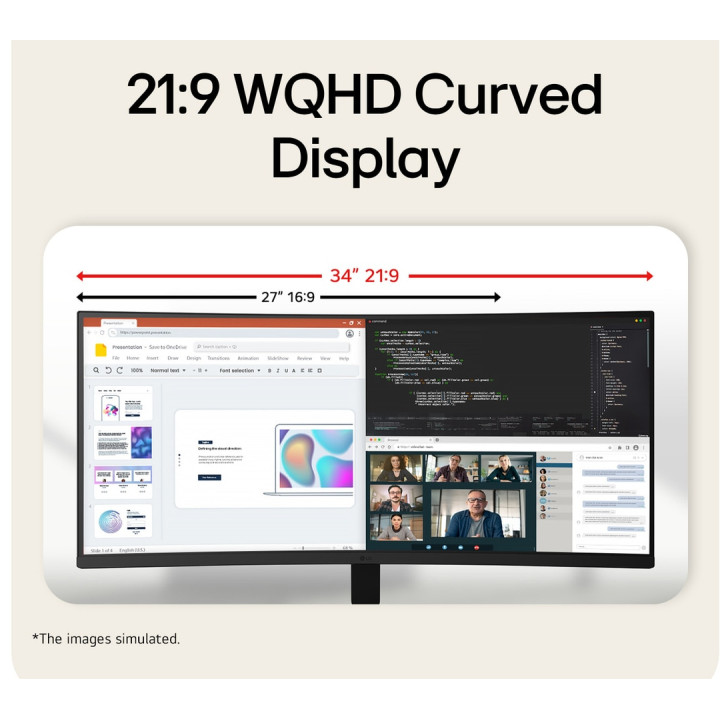 LG 34U601B-B écran plat de PC 86,4 cm (34") 3440 x 1440 pixels Dual WQHD LCD Noir — vue 5