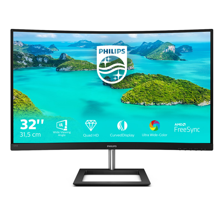 Philips E Line 325E1C/00 écran plat de PC 80 cm (31.5") 2560 x 1440 pixels Quad HD LCD Noir — vue 2