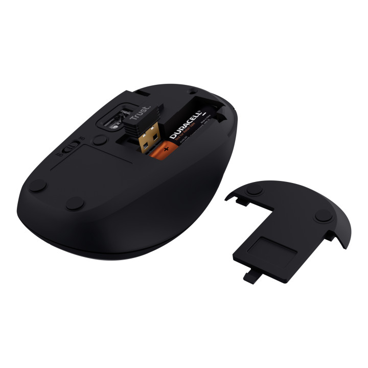 Trust Yvi+ souris Universel Ambidextre RF sans fil + Bluetooth Optique 1600 DPI — vue 4