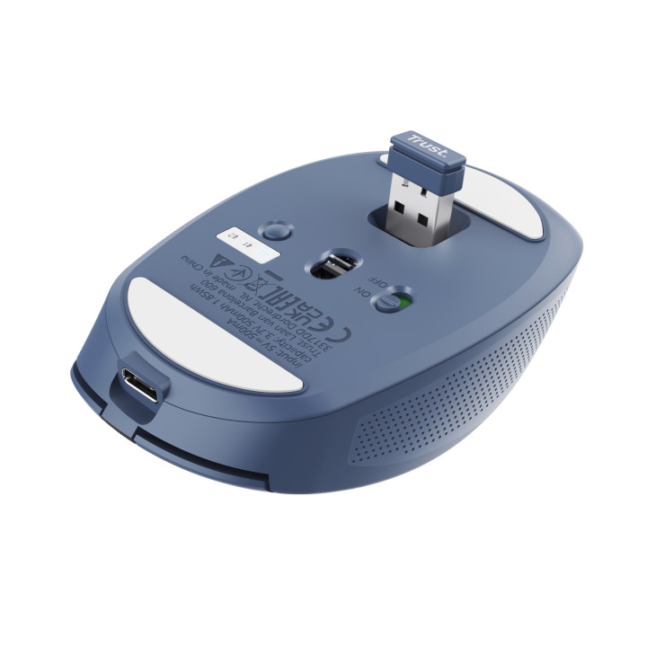 Trust Ozaa souris Bureau Droitier RF sans fil + Bluetooth Optique 3200 DPI — vue 5