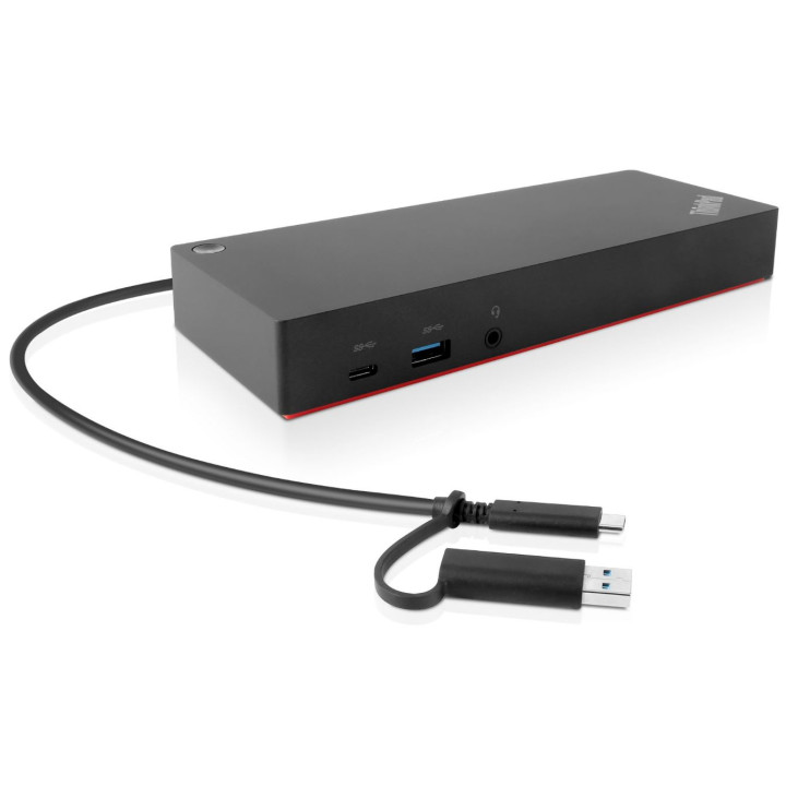Lenovo 40AF0135EU station d'accueil Avec fil Noir — vue 1