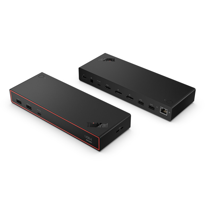 Lenovo ThinkPad USB4 Smart Dock 5500 with 135W Adapter Avec fil Noir — vue 3