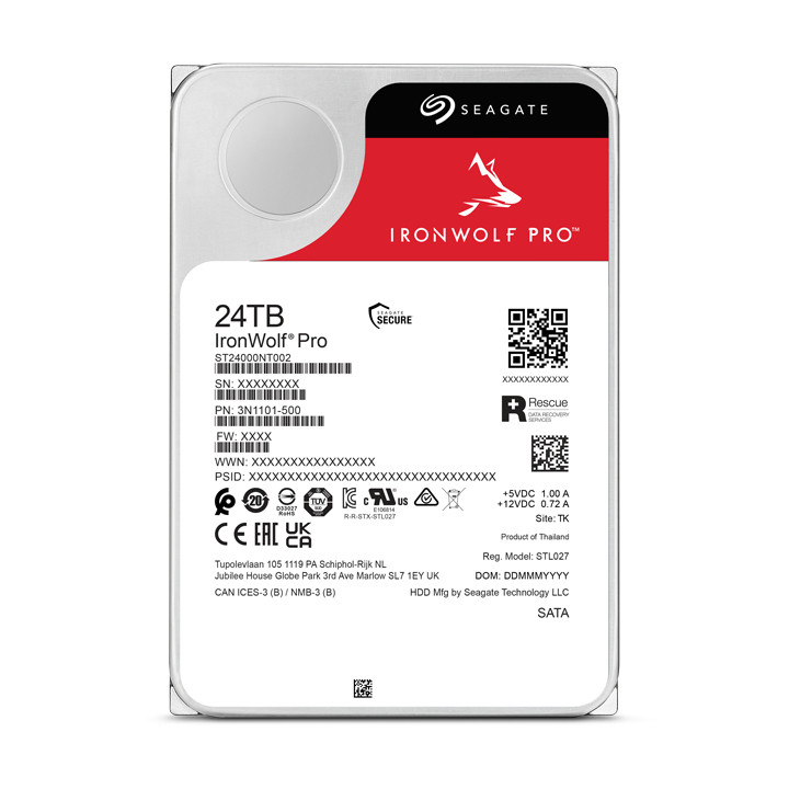 Seagate IronWolf Pro ST24000NT002 disque dur 24 To 7200 tr/min 512 Mo 3.5" Série ATA III — vue 4