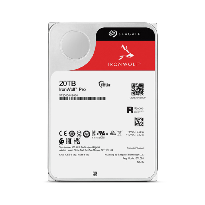 Seagate IronWolf Pro ST20000NT001 disque dur 20 To 7200 tr/min 256 Mo 3.5" — vue 4