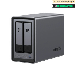 Ugreen NASync DXP2800 NAS System 2-Bay Compact Intel® N N100 8 Go DDR5 0 To UGOS Pro Noir — vue 1