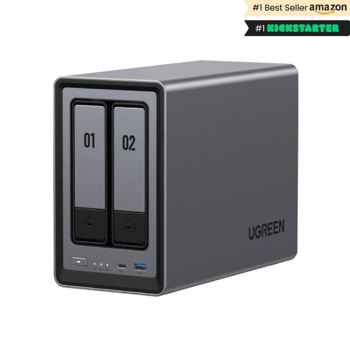 Ugreen NASync DXP2800 NAS System 2-Bay Compact Intel® N N100 8 Go DDR5 0 To UGOS Pro Noir — vue 1