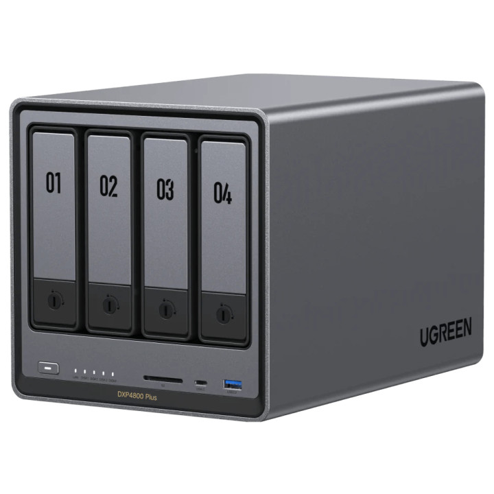 Ugreen NASync DXP4800 Plus NAS Bureau Intel® Pentium® Gold 8505 8 Go DDR5 0 To UGOS Pro — vue 1