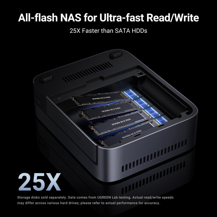 Ugreen DXP480T Plus NAS Bureau Intel® Core™ i5 8 Go DDR5 Gris — vue 1