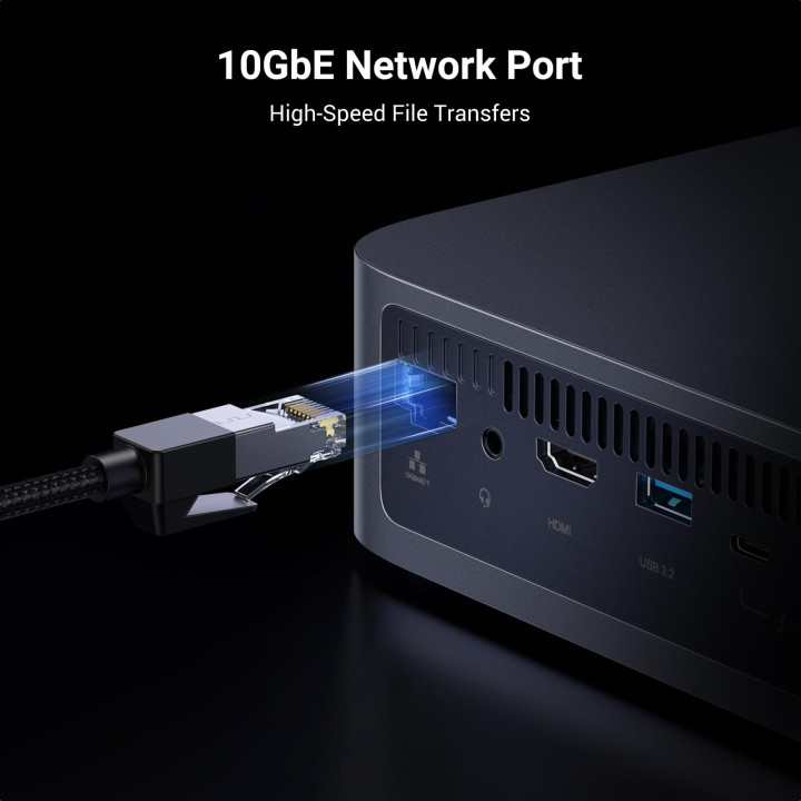 Ugreen DXP480T Plus NAS Bureau Intel® Core™ i5 8 Go DDR5 Gris — vue 4