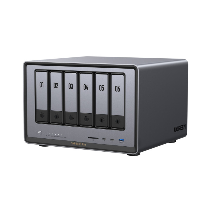 Ugreen DXP6800 Pro NAS Bureau Intel® Core™ i5 8 Go DDR5 Gris, Noir — vue 1