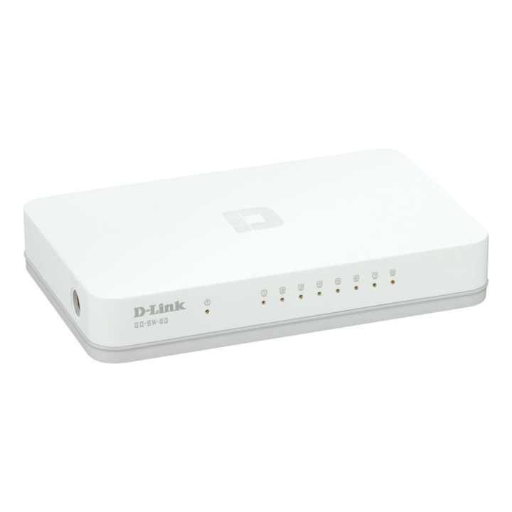 D-Link GO-SW-8G/E commutateur réseau Non-géré Gigabit Ethernet (10/100/1000) Blanc — vue 1
