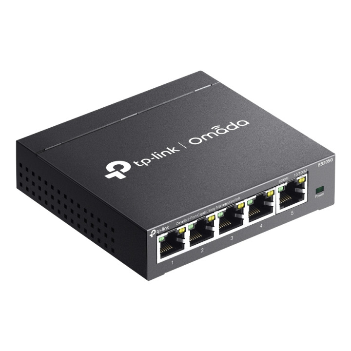 TP-Link Omada ES205G commutateur réseau Géré Gigabit Ethernet (10/100/1000) Noir — vue 1