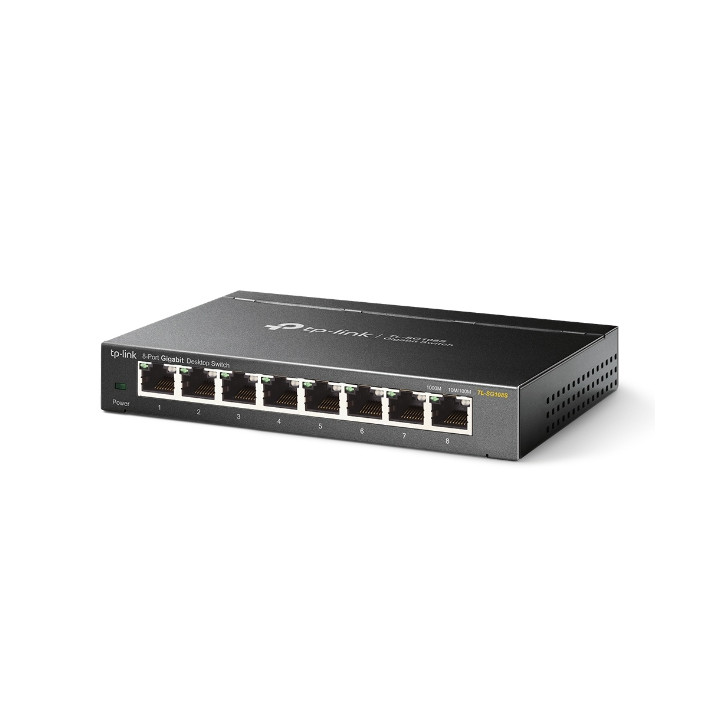 TP-Link Omada TL-SG108S commutateur réseau Non-géré Gigabit Ethernet (10/100/1000) Noir — vue 1