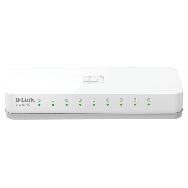 D-Link 0 Non-géré Fast Ethernet (10/100) Bureau Blanc — vue 1
