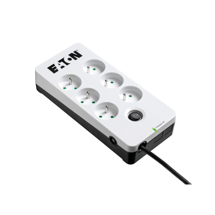 Eaton PB6F protection surtension Noir, Blanc 6 sortie(s) CA 220 - 250 V 1,5 m — vue 1
