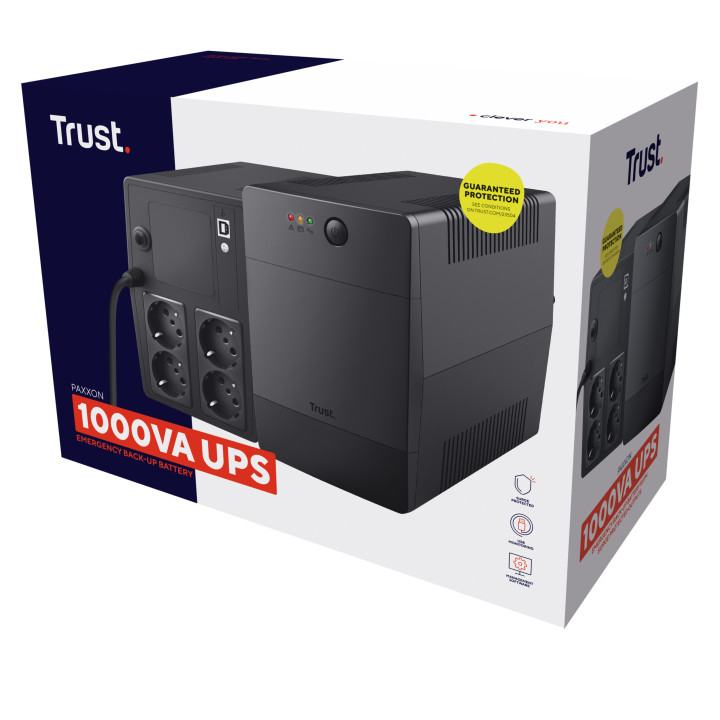 Trust Paxxon alimentation d'énergie non interruptible 1 kVA 600 W 4 sortie(s) CA — vue 5