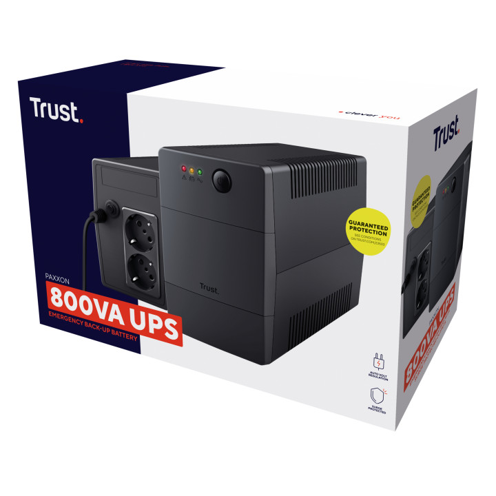 Trust Paxxon alimentation d'énergie non interruptible 0,8 kVA 480 W 2 sortie(s) CA — vue 5