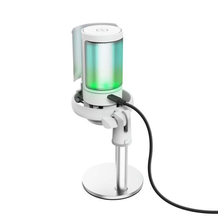 Trust GXT 238W Auron Gris, Blanc Microphone pour podcast — vue 4
