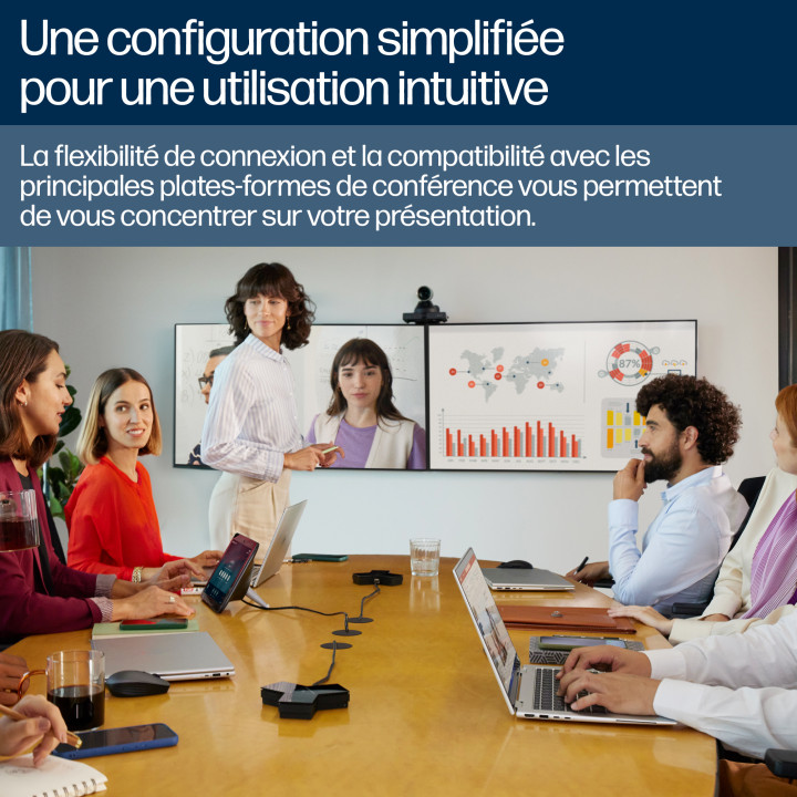 HP Poly Caméra intelligente Poly Studio E60 4K MPTZ avec zoom optique 12x — vue 5