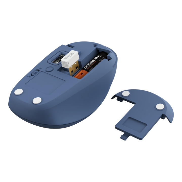 Trust Yvi+ souris Universel Ambidextre RF sans fil + Bluetooth Optique 1600 DPI — vue 4