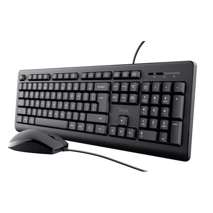 Trust Primo clavier Souris incluse Bureau USB AZERTY Français Noir — vue 1