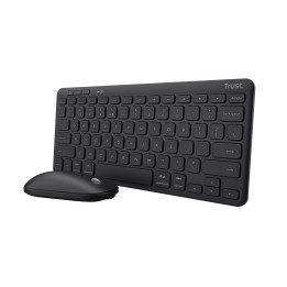 Trust Lyra clavier Souris incluse Bureau RF sans fil + Bluetooth AZERTY Français Noir — vue 1