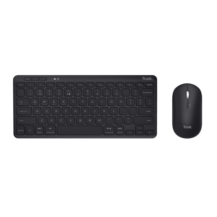 Trust Lyra clavier Souris incluse Bureau RF sans fil + Bluetooth AZERTY Français Noir — vue 3
