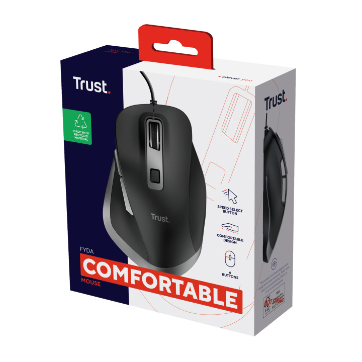 Trust Fyda souris Bureau Droitier USB Type-A Optique 5000 DPI — vue 4