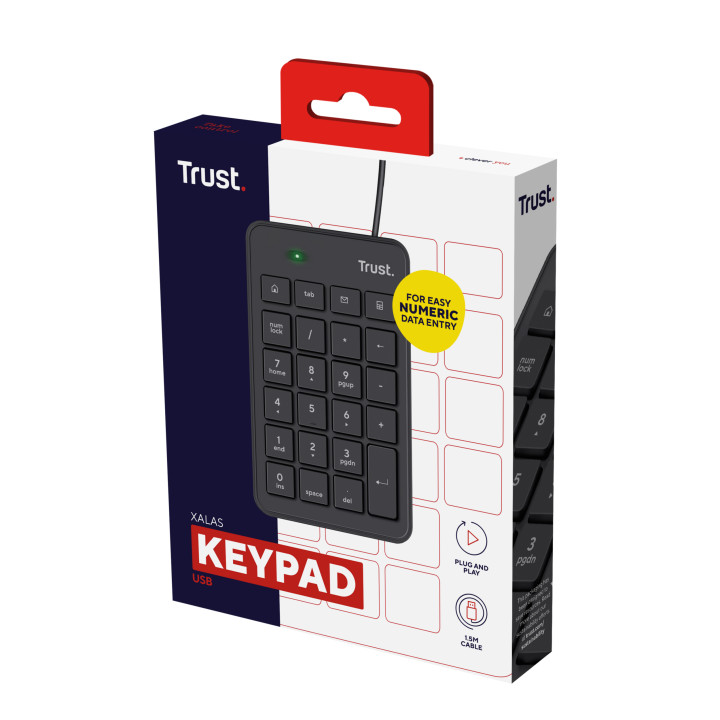 Trust 22221 clavier numérique PC portable/de bureau USB Noir — vue 3