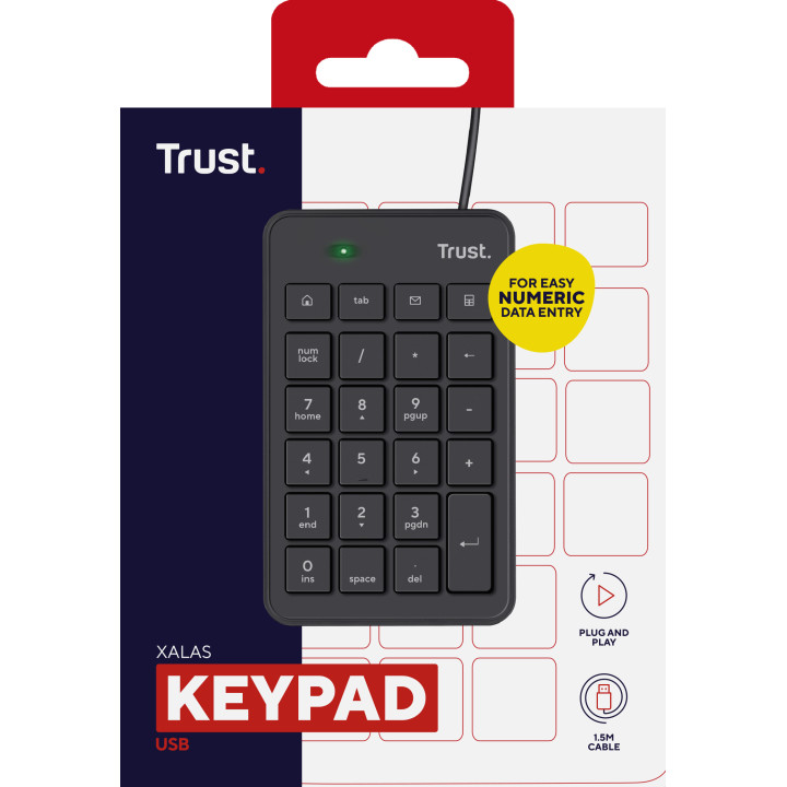 Trust 22221 clavier numérique PC portable/de bureau USB Noir — vue 4