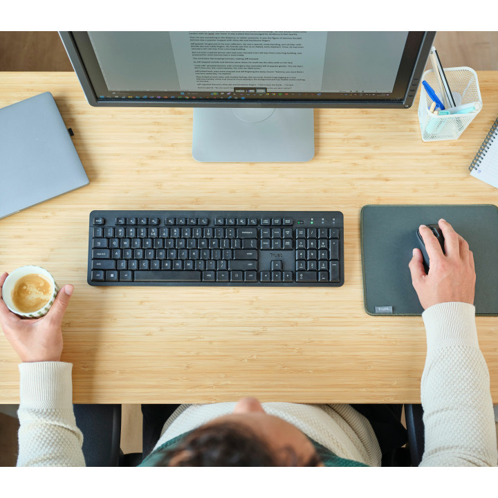 Trust Ody II clavier Bureau RF sans fil AZERTY Français Noir — vue 4