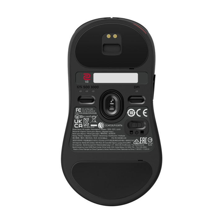 ZOWIE U2 souris Gaming Ambidextre RF sans fil Optique 3200 DPI — vue 2