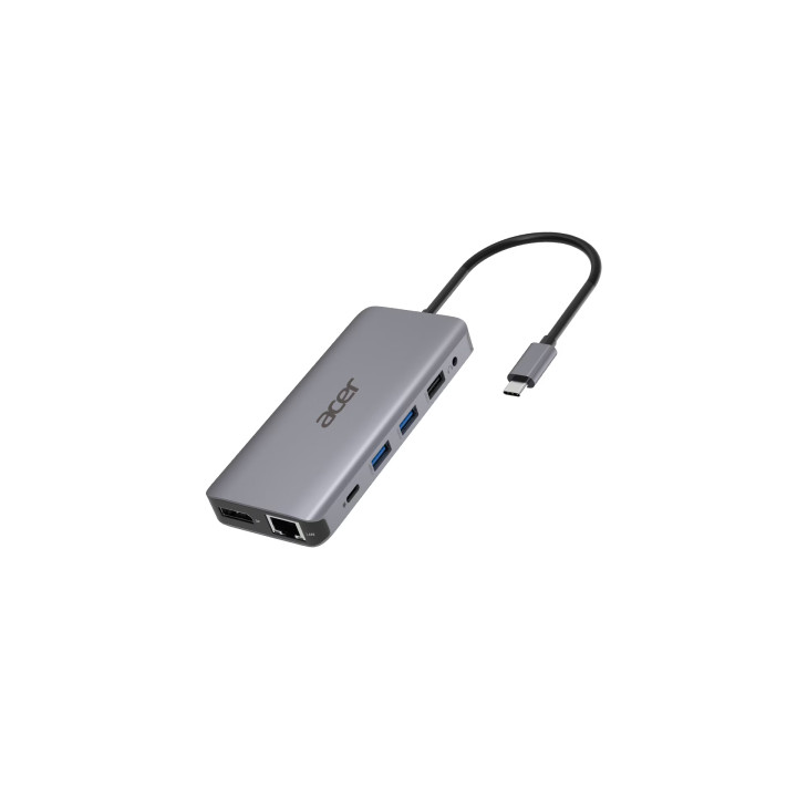 Acer 12-in-1 Type-C Dongle Avec fil USB 3.2 Gen 1 (3.1 Gen 1) Type-C Argent — vue 1