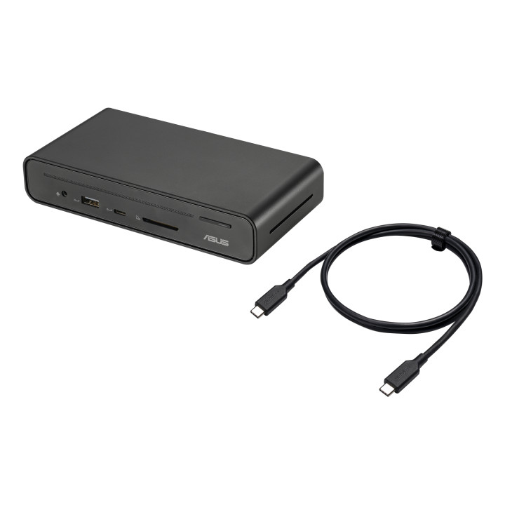 ASUS Triple Display USB-C Dock Duo DC301 Avec fil Noir — vue 3