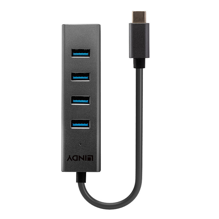 Lindy Hub USB 3.2 Gen 1 Type C 4 ports — vue 2