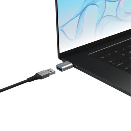 Trust 26221 adaptateur graphique USB Argent — vue 1